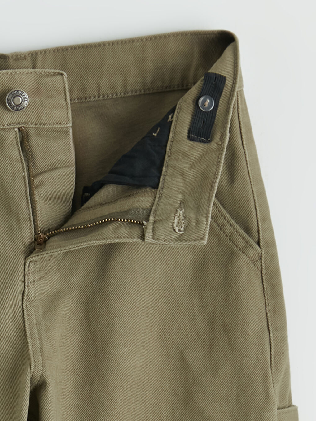 Haki Loose Fit Erkek Çocuk Jean Pantolon-1