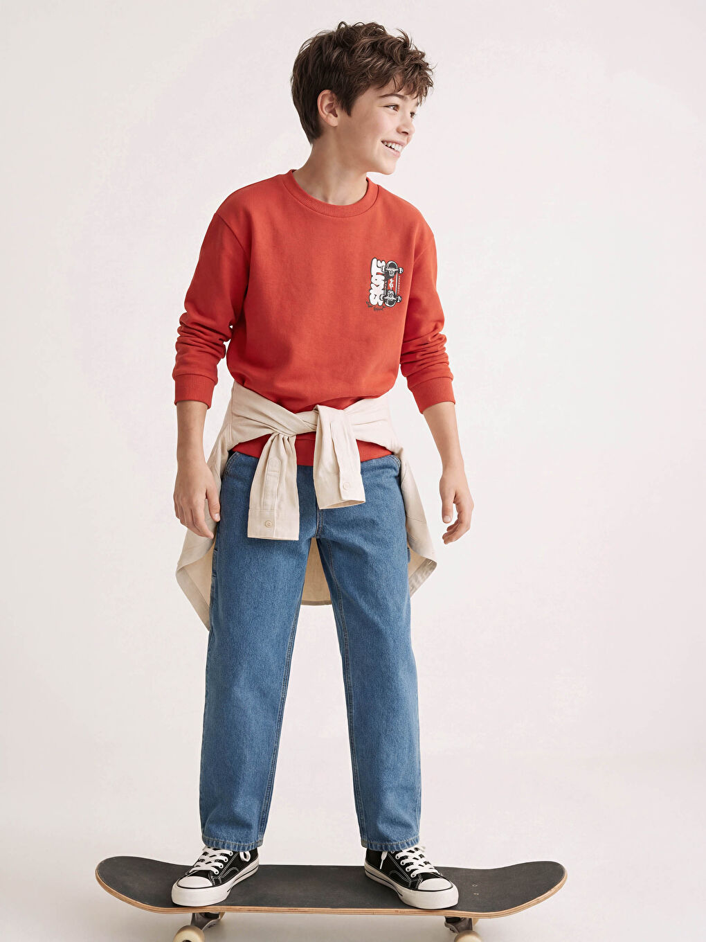 İndigo Loose Fit Erkek Çocuk Jean Pantolon