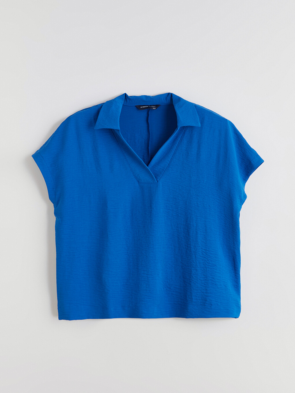 Blouse surdimensionnée en aérobine à col chemise-4