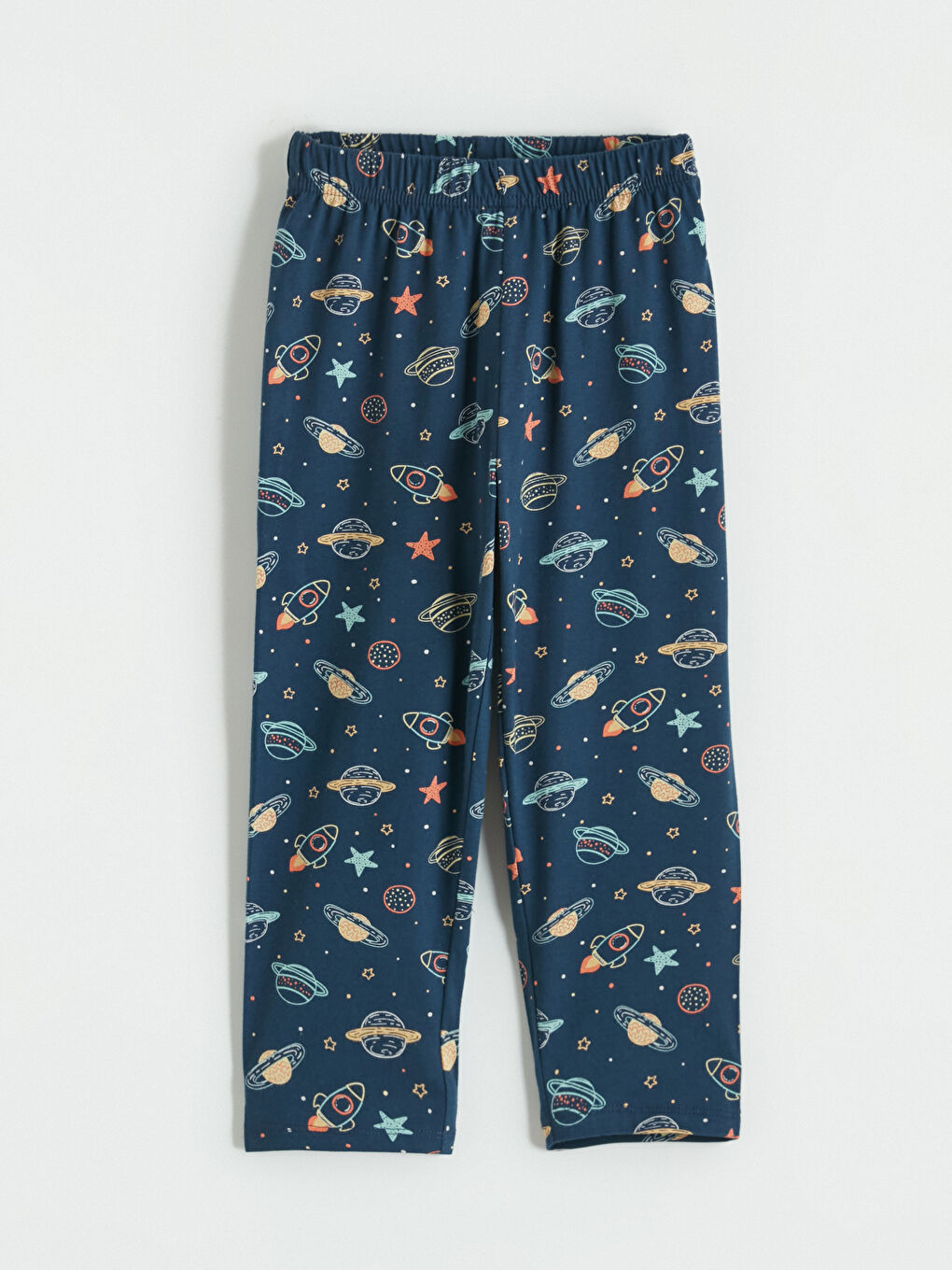 Collared Neck Patterned Boys' Pyjamas Set-4