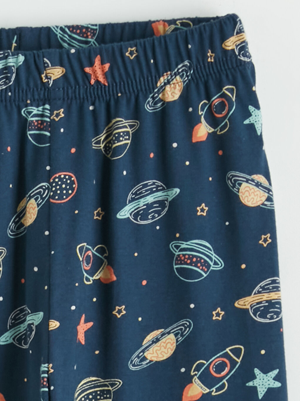 Collared Neck Patterned Boys' Pyjamas Set-5