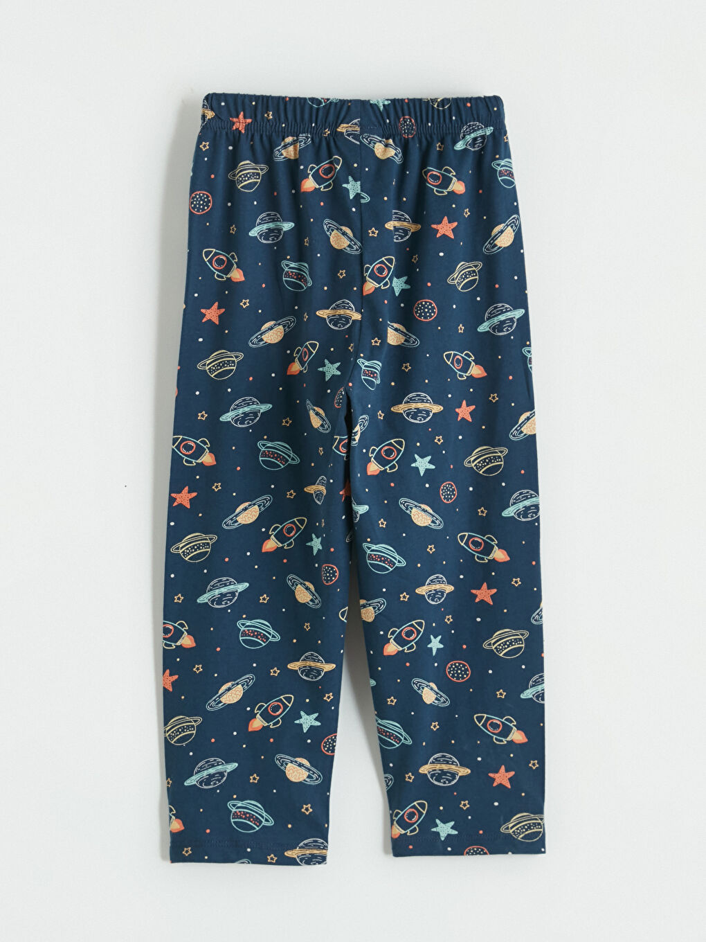 Collared Neck Patterned Boys' Pyjamas Set-6
