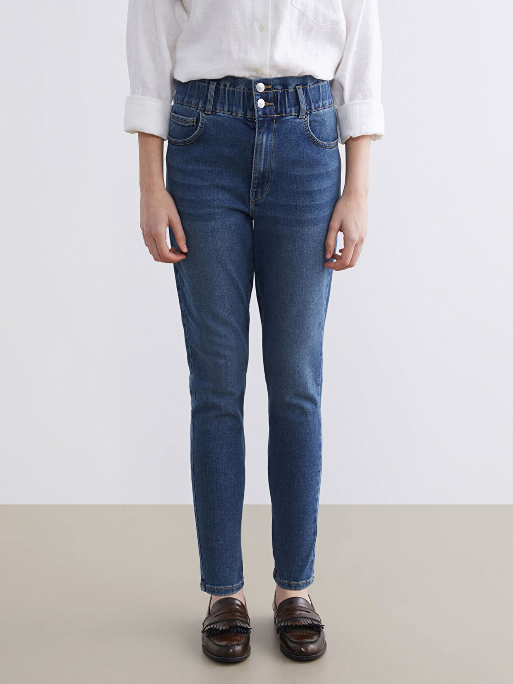 Әйелдер ИНДИГО Джинсы шалбар-1