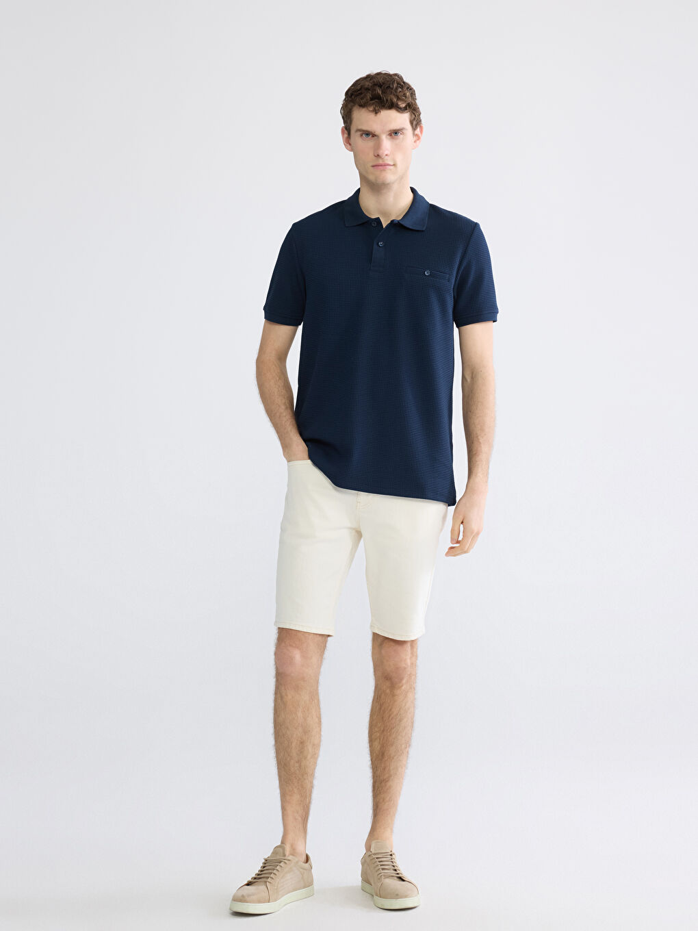 تي شيرت أزرق رجال-1