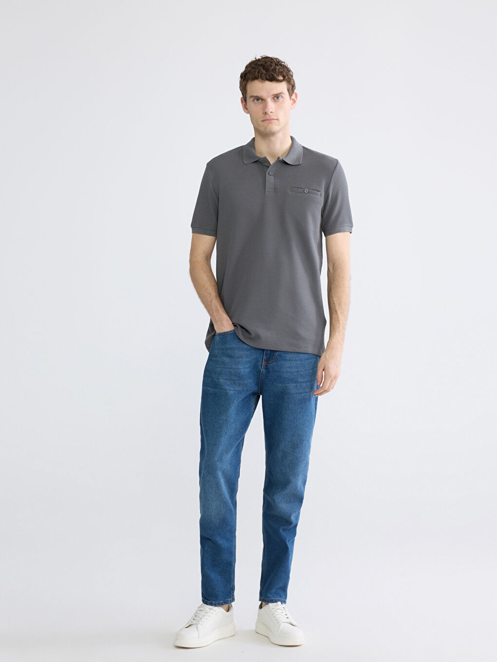 Polo Collar Men's T-Shirt-1