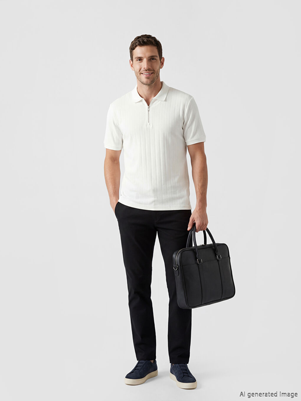 Polo Collar Men's T-Shirt-1