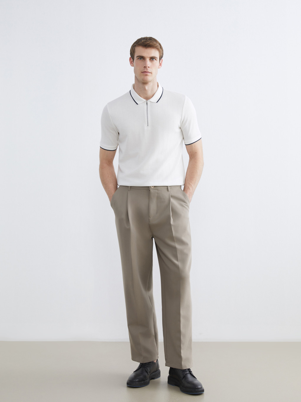 T-shirt À Col Polo Pour Homme-1