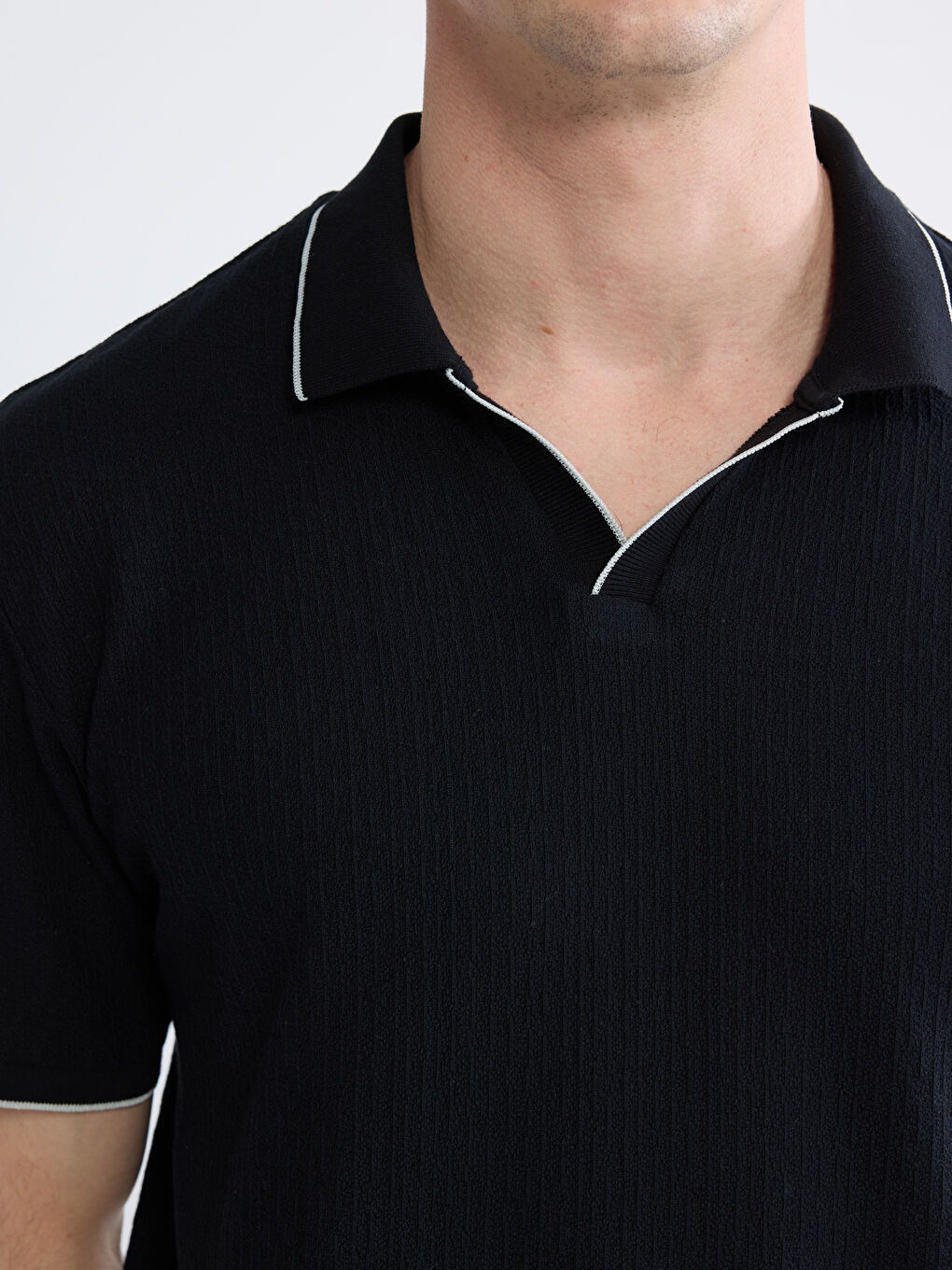 Polo Neck Jersey Men's T-Shirt-2