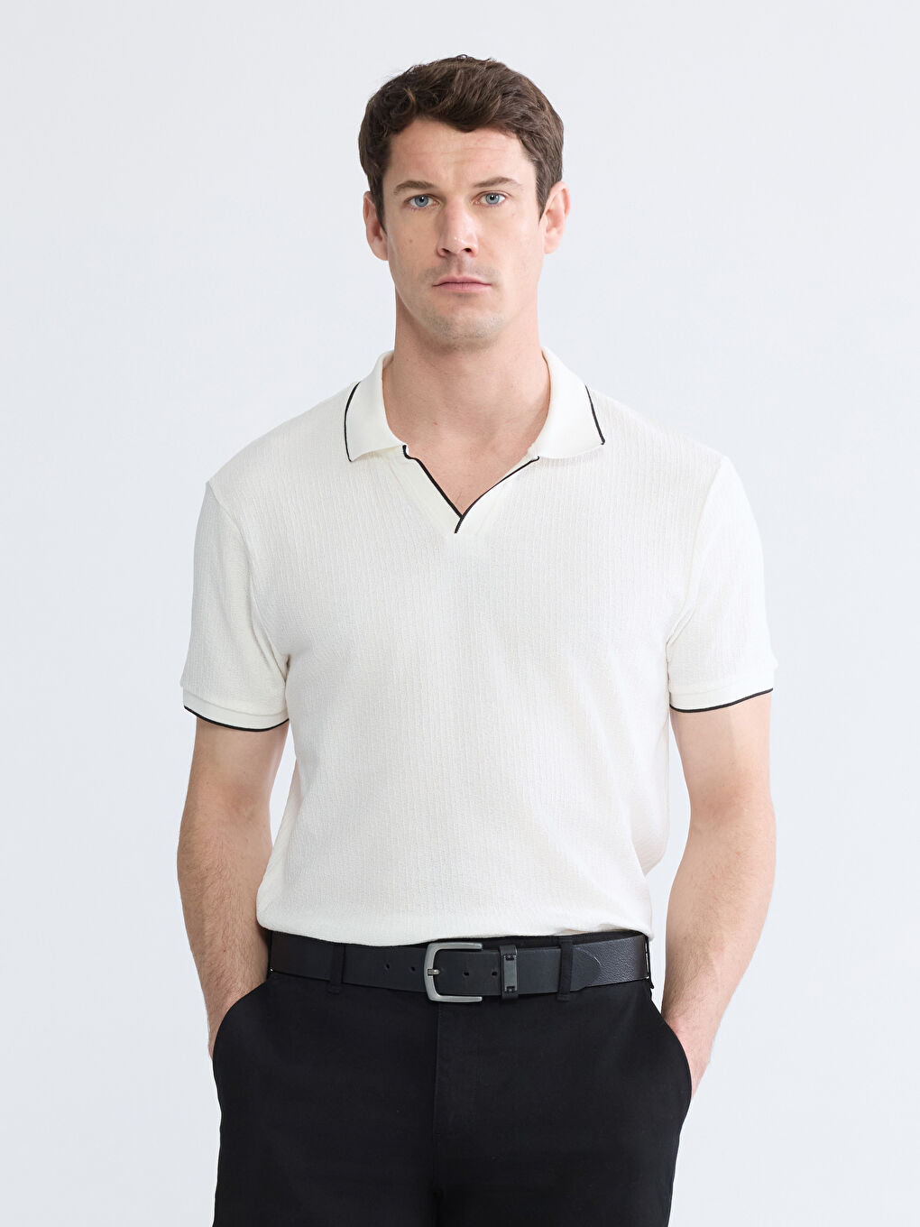 Polo Neck Jersey Men's T-Shirt