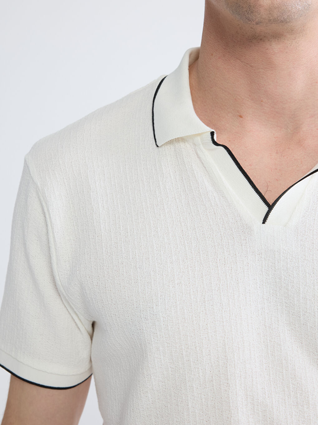 Polo Neck Jersey Men's T-Shirt-2