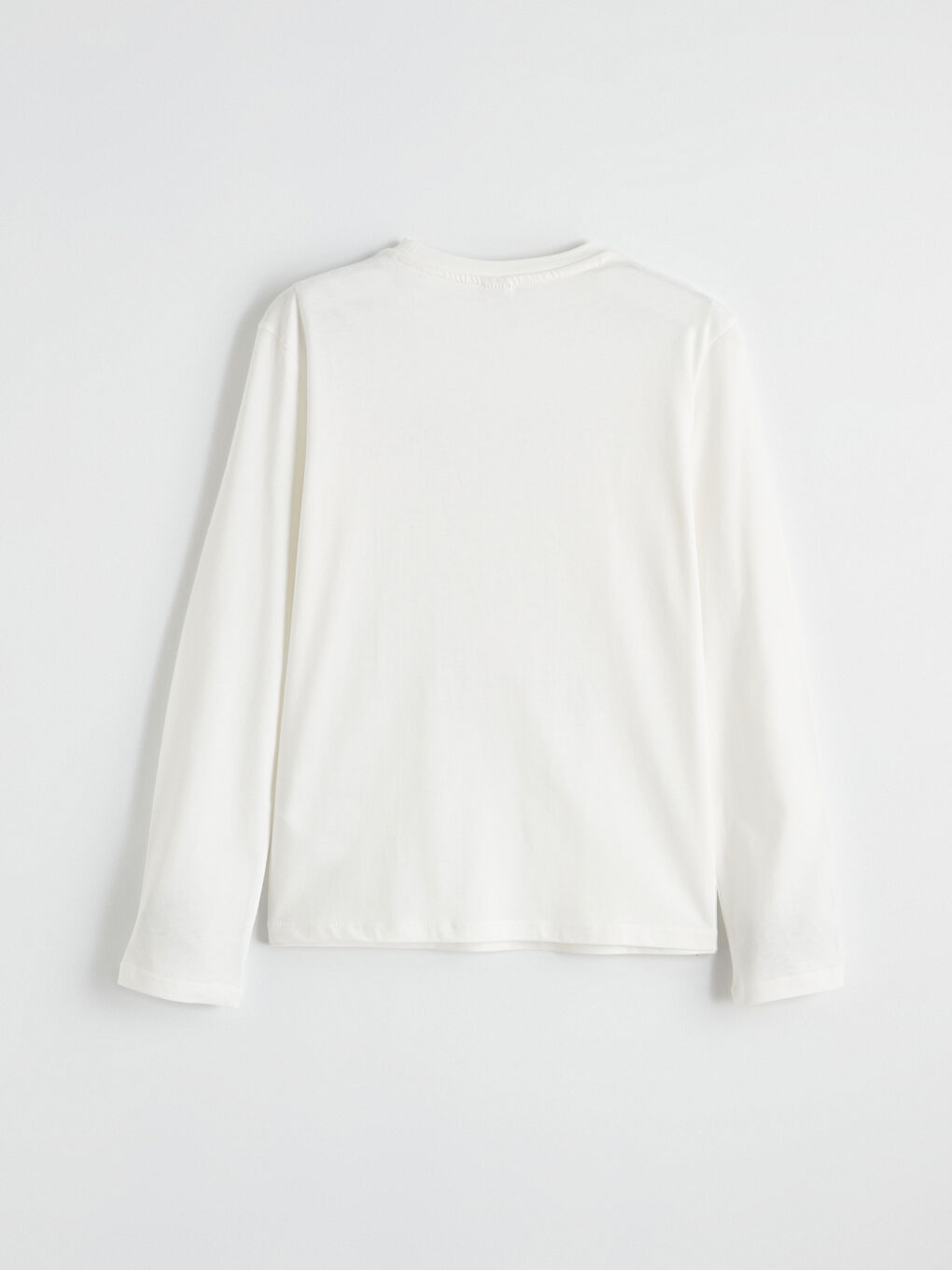 Ekru Bisiklet Yaka Baskılı Kız Çocuk Tişört-2