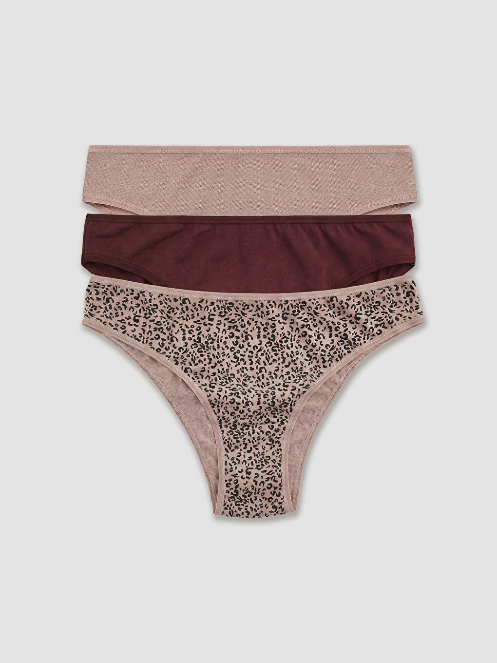 Leopard Print Brazilian Knickers 3 Pieces