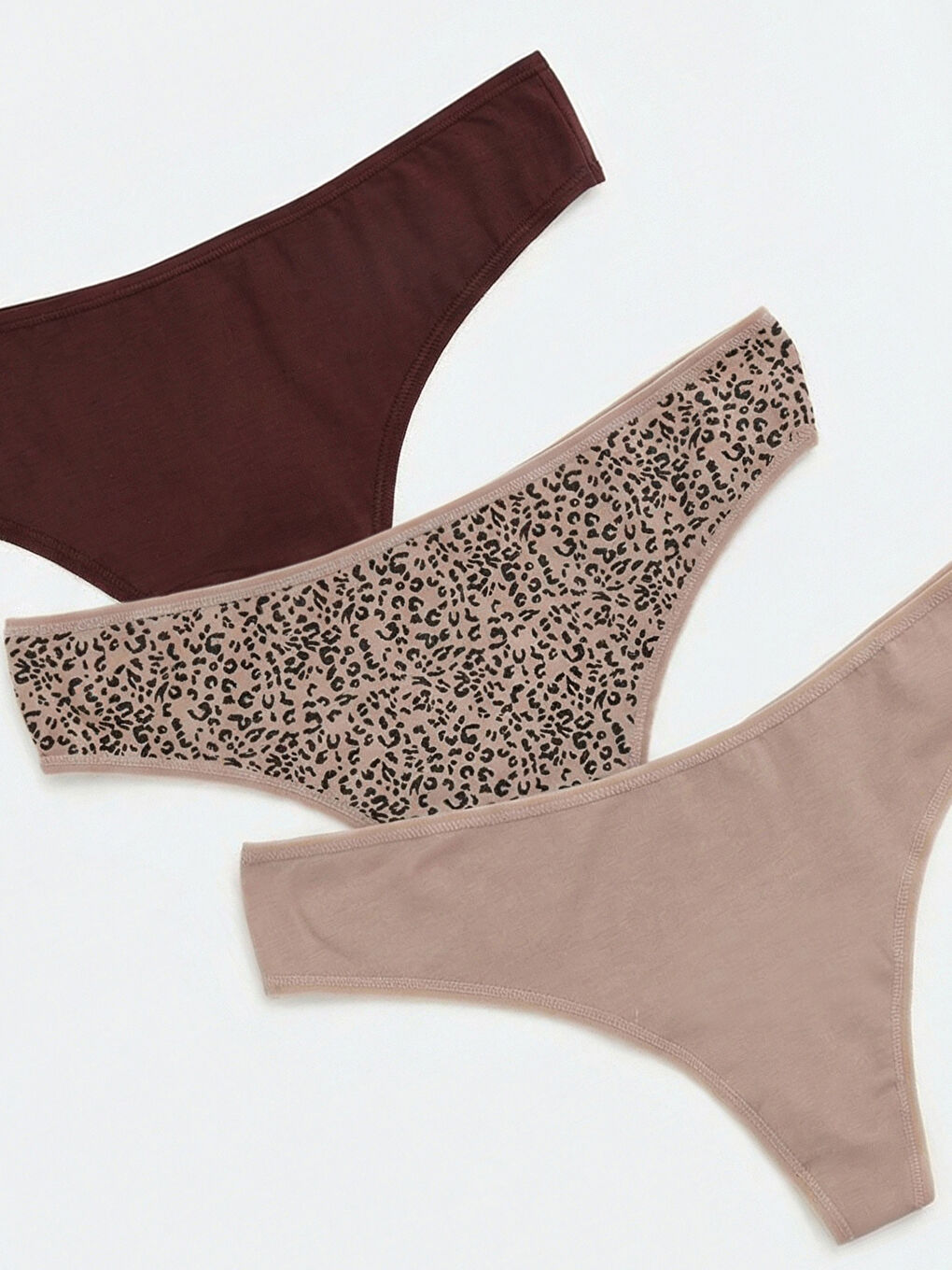 Kahverengi Leopar Desenli Tanga Külot 3'lü		
-2