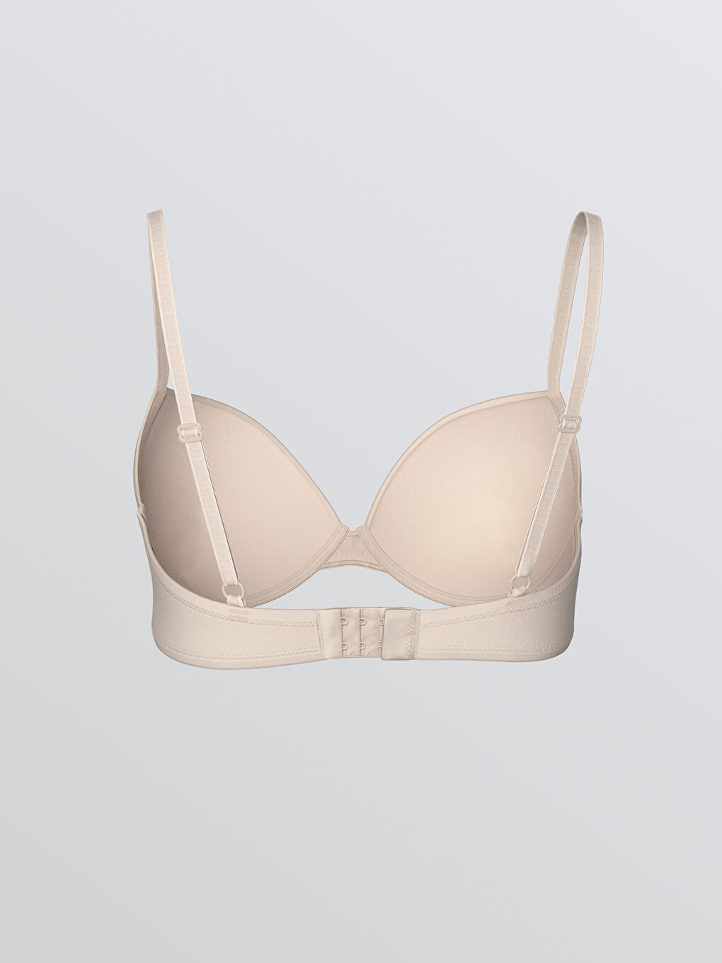 Бюстгальтер-футболка с косточками, слегка уплотнённый, однотонный-2