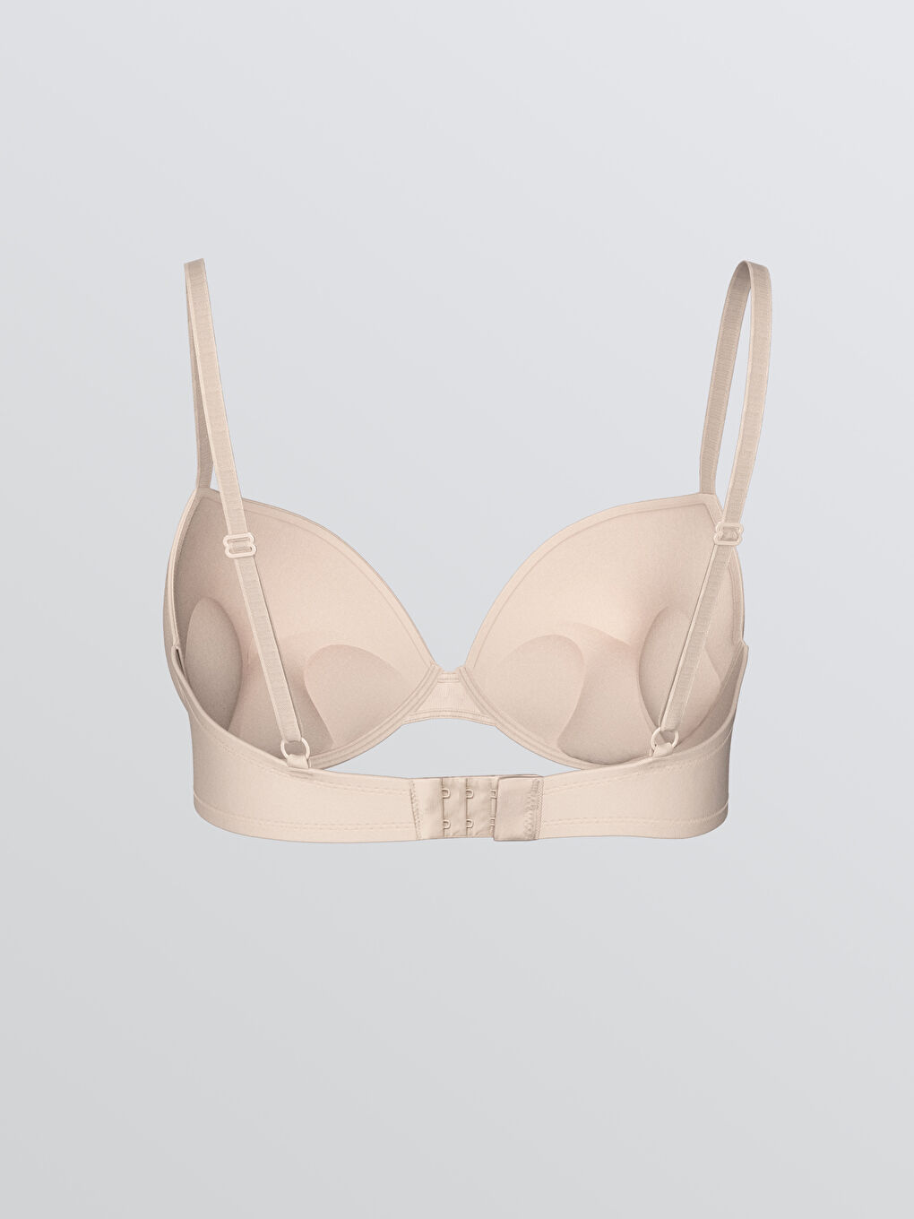 Balenli Dolgulu Düz Tişört Sütyen-1