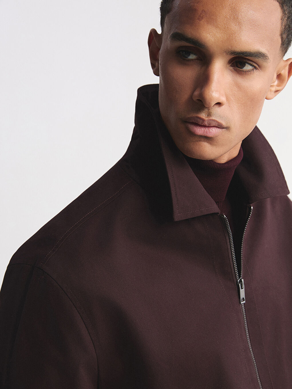 Mürdüm Rahat Kalıp Gabardin Erkek Ceket-2