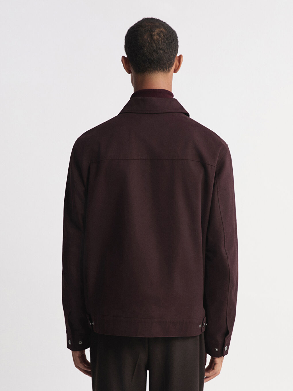 Mürdüm Rahat Kalıp Gabardin Erkek Ceket-4