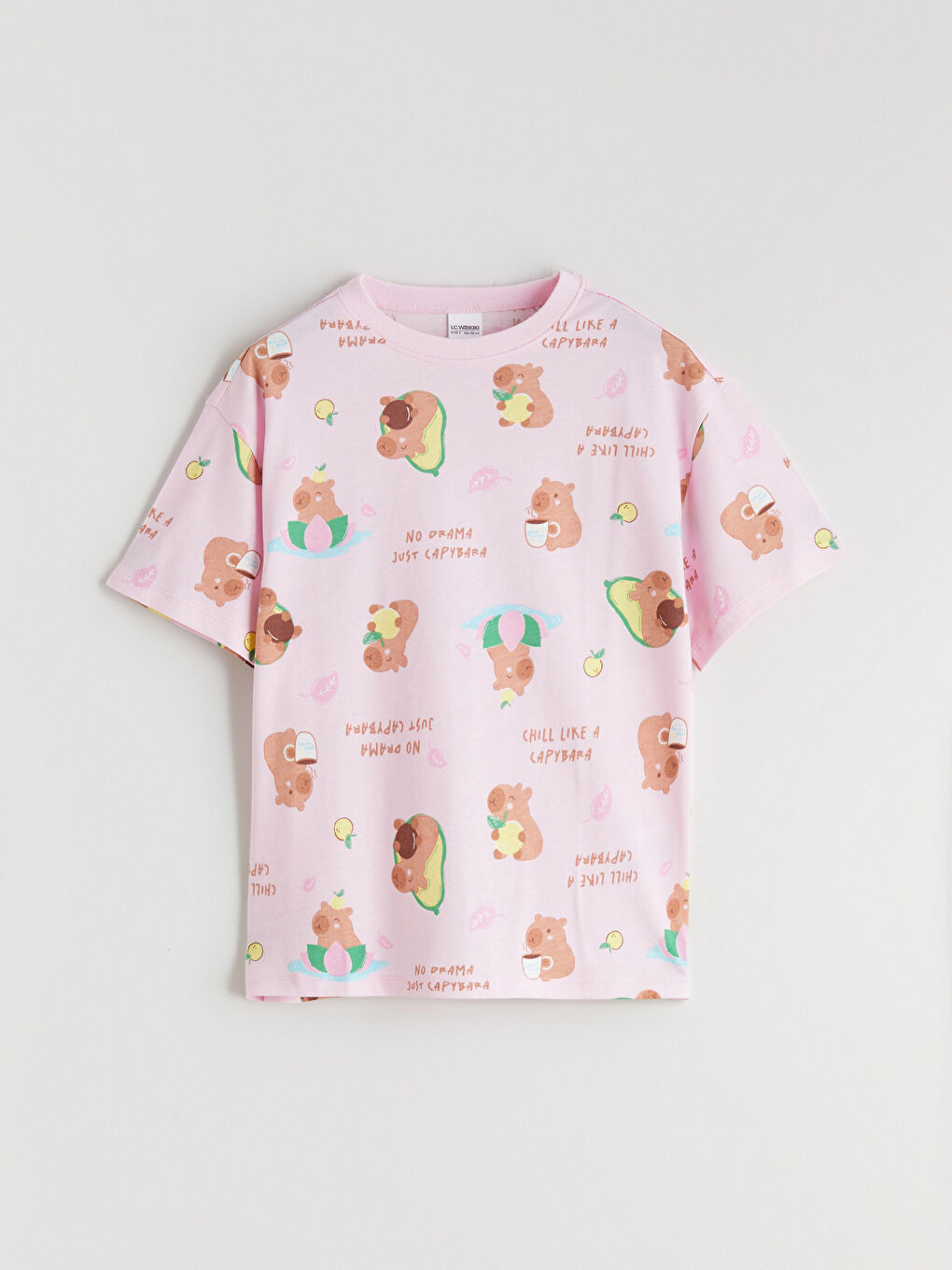 Қыздар қызғылт Қысқа пижама жинағы-1