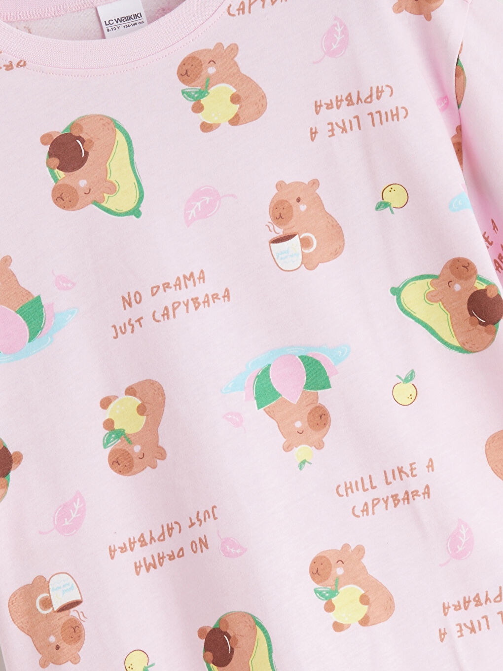 Қыздар қызғылт Қысқа пижама жинағы-2