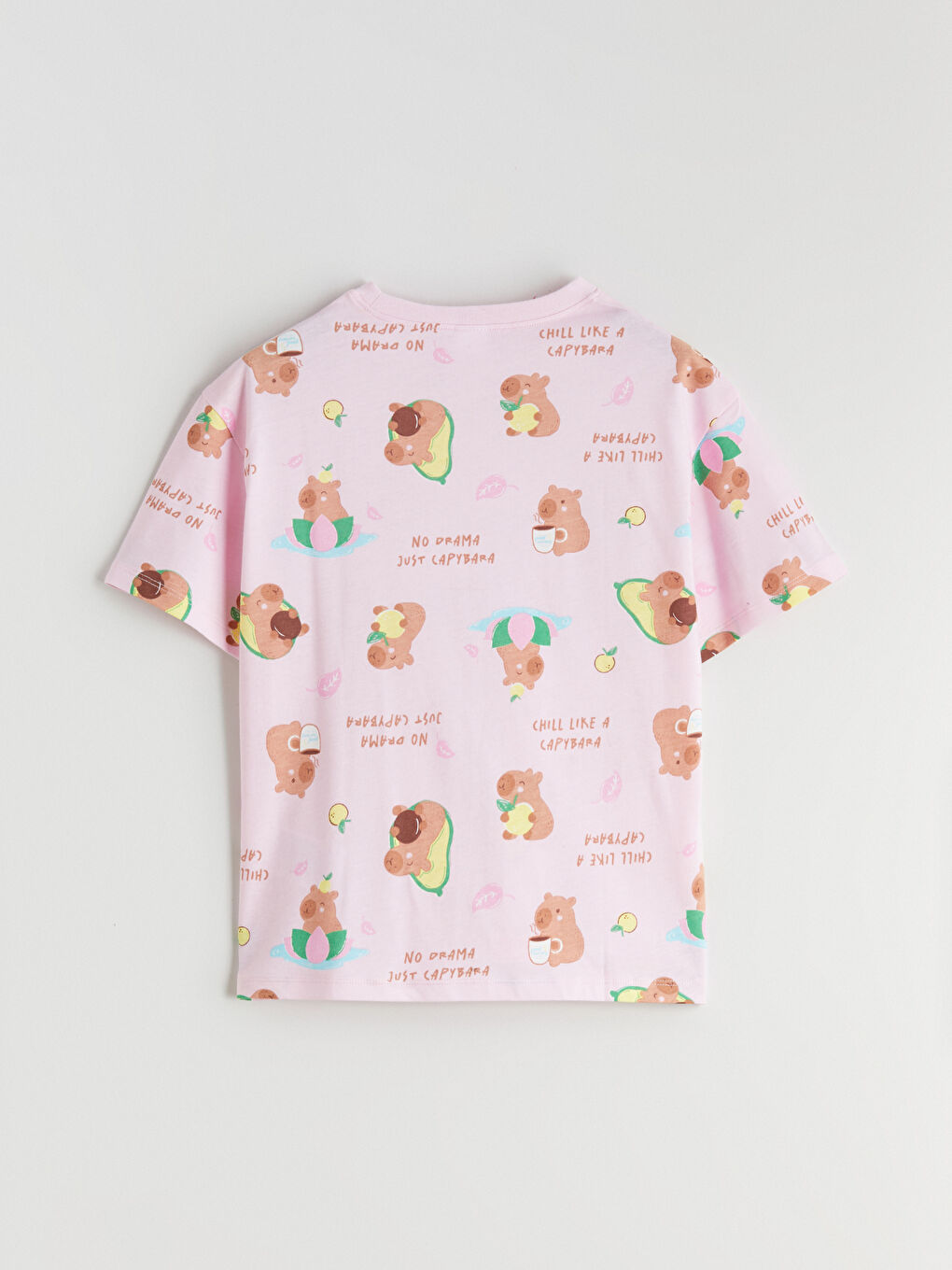 Қыздар қызғылт Қысқа пижама жинағы-3