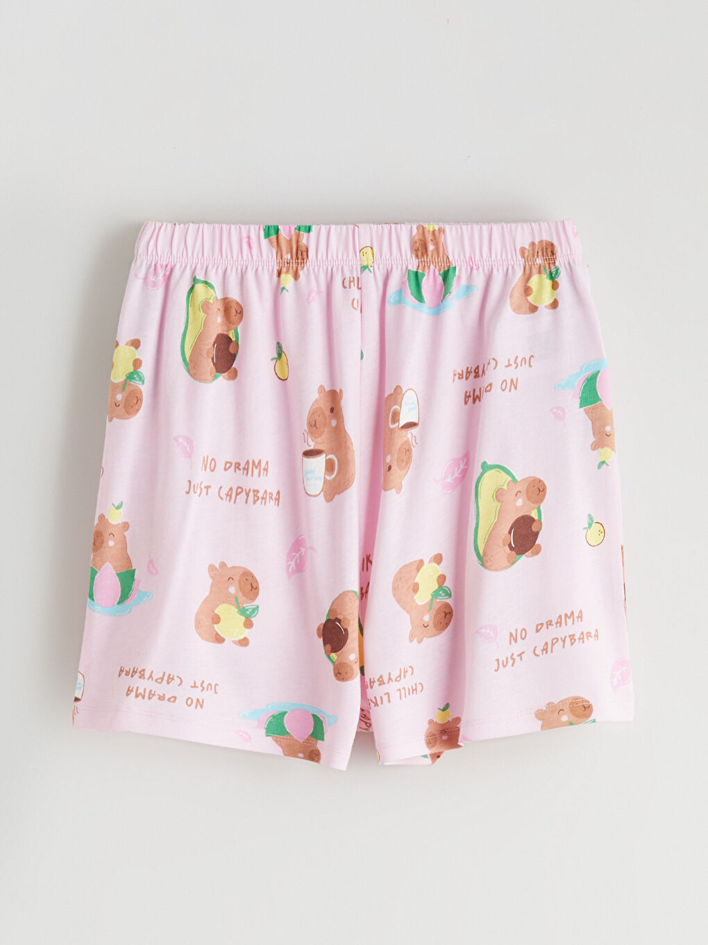 Қыздар қызғылт Қысқа пижама жинағы-4