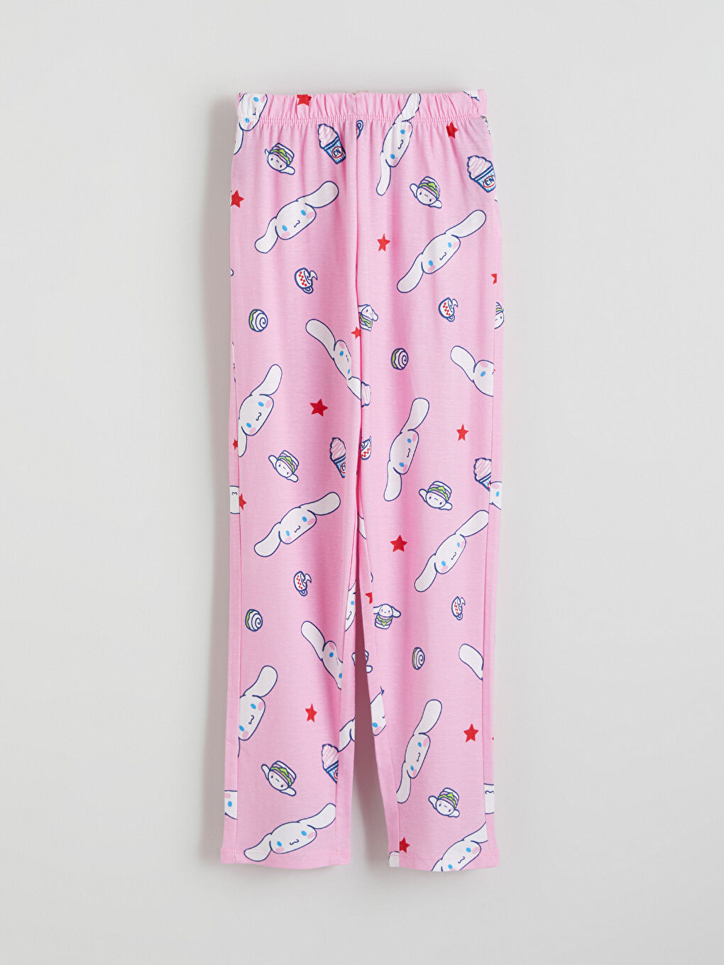Mavi Bisiklet Yaka Cinnamoroll Baskılı Kız Çocuk Pijama Takımı-4