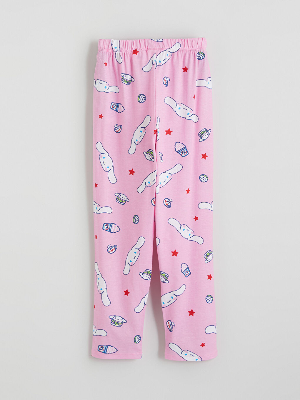 Mavi Bisiklet Yaka Cinnamoroll Baskılı Kız Çocuk Pijama Takımı-6