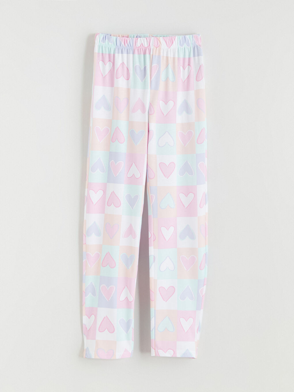 Beyaz Gömlek Yaka Kız Çocuk Pijama Takımı-4