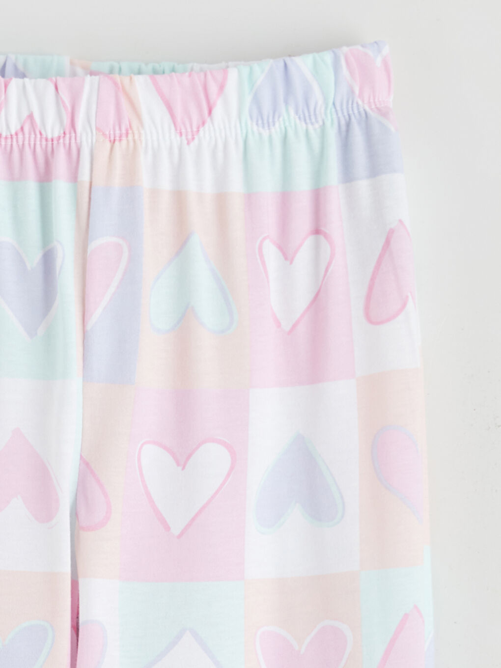 Beyaz Gömlek Yaka Kız Çocuk Pijama Takımı-5