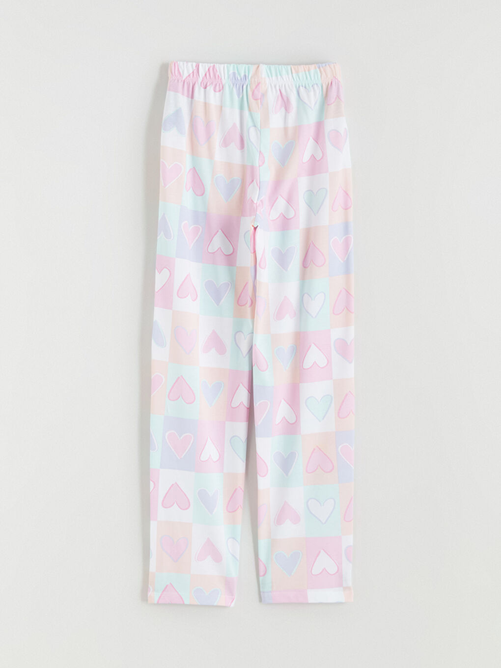 Beyaz Gömlek Yaka Kız Çocuk Pijama Takımı-6