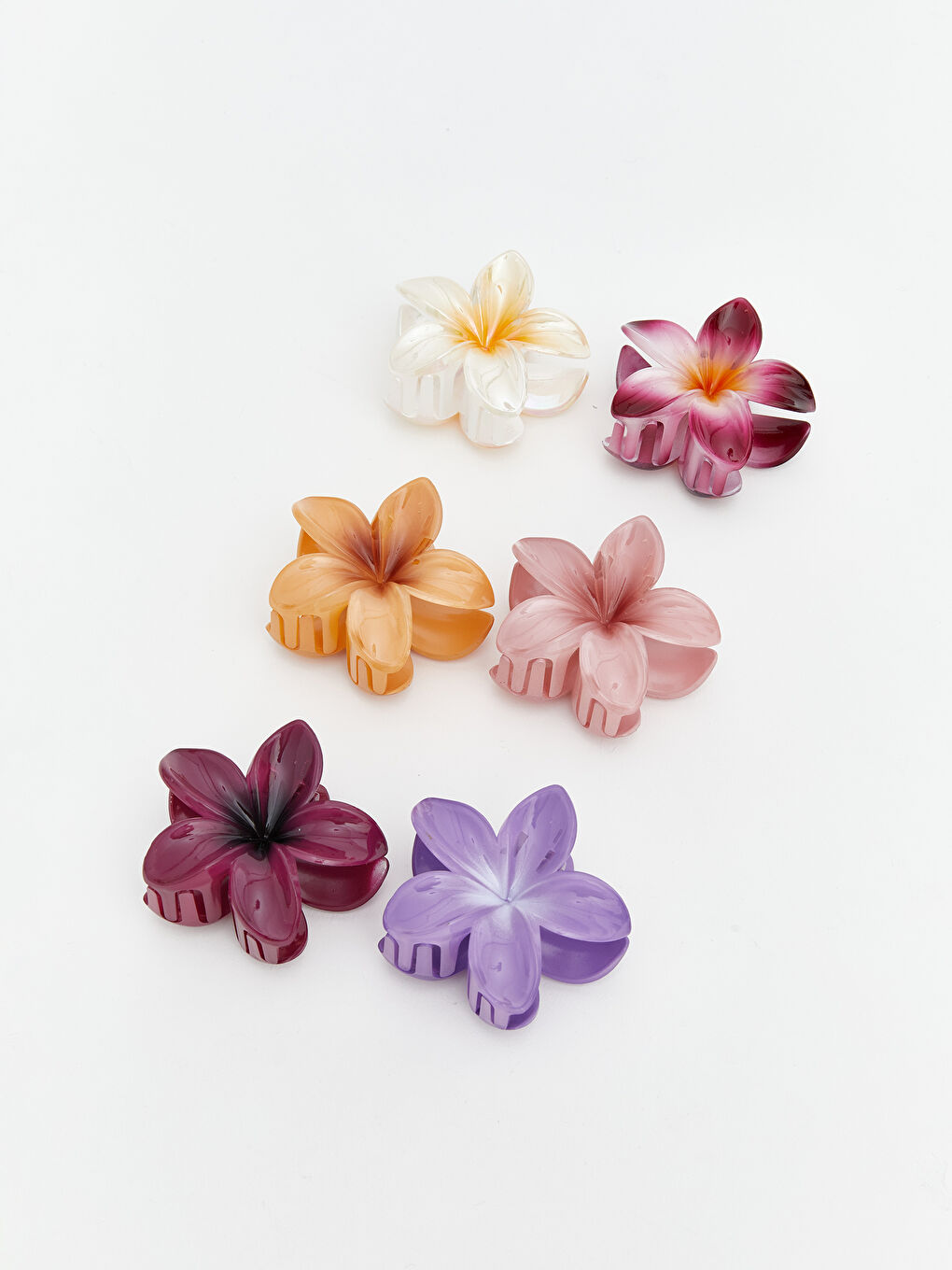 ექვსი ყვავილოვანი თმის სამაგრის ნაკრები