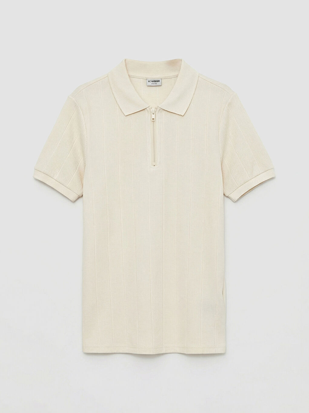 Zippered Polo Neck Boys' T-Shirt