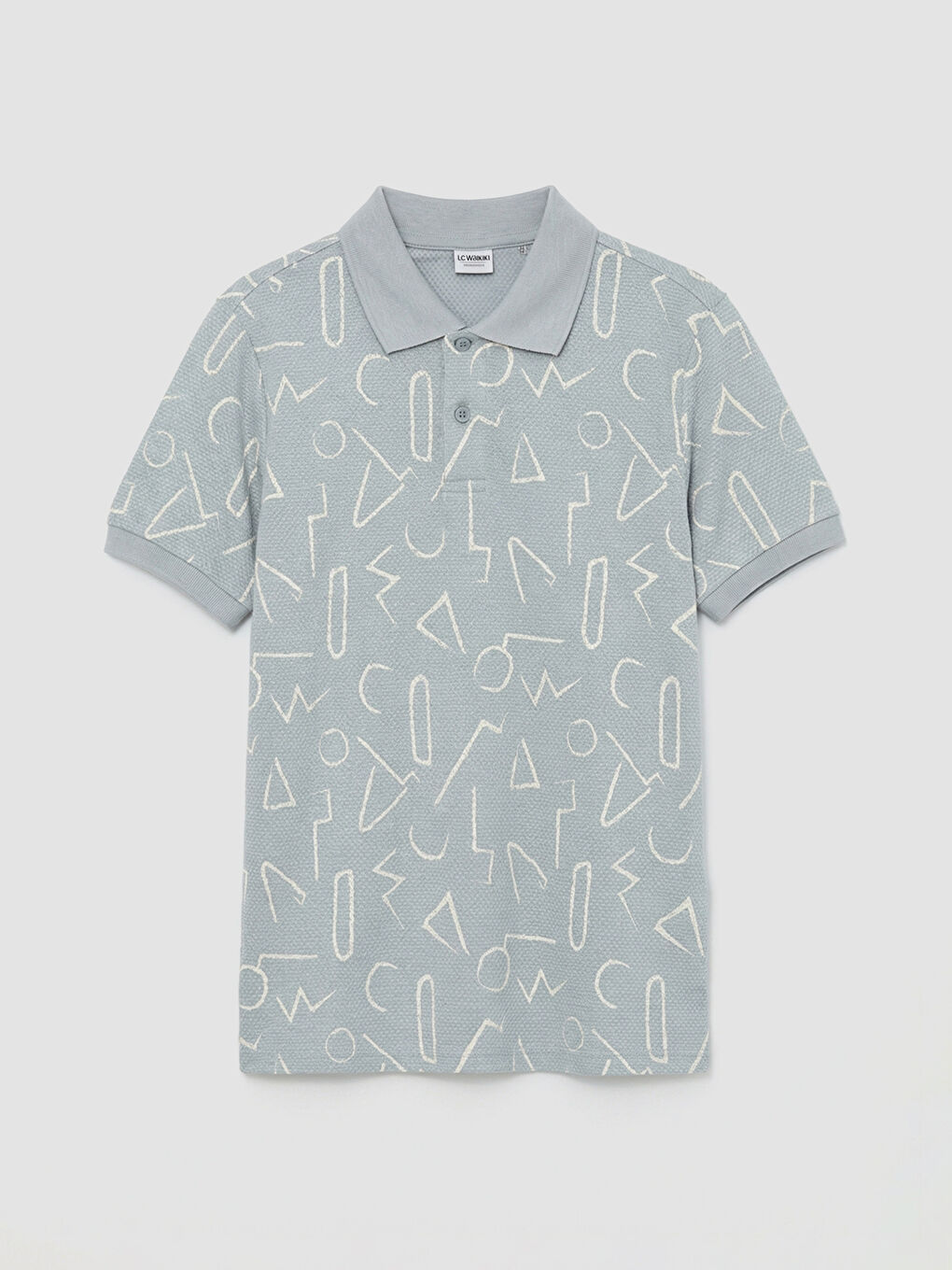 Patterned Dobby Polo Neck Boys' T-Shirt