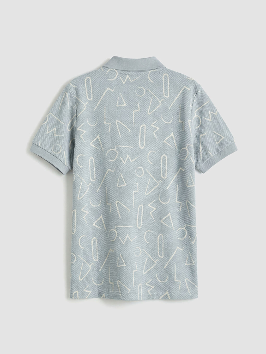 Patterned Dobby Polo Neck Boys' T-Shirt-1