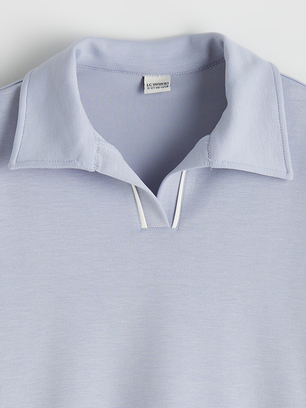Lila Polo Yaka Kız Çocuk Sweatshirt-2