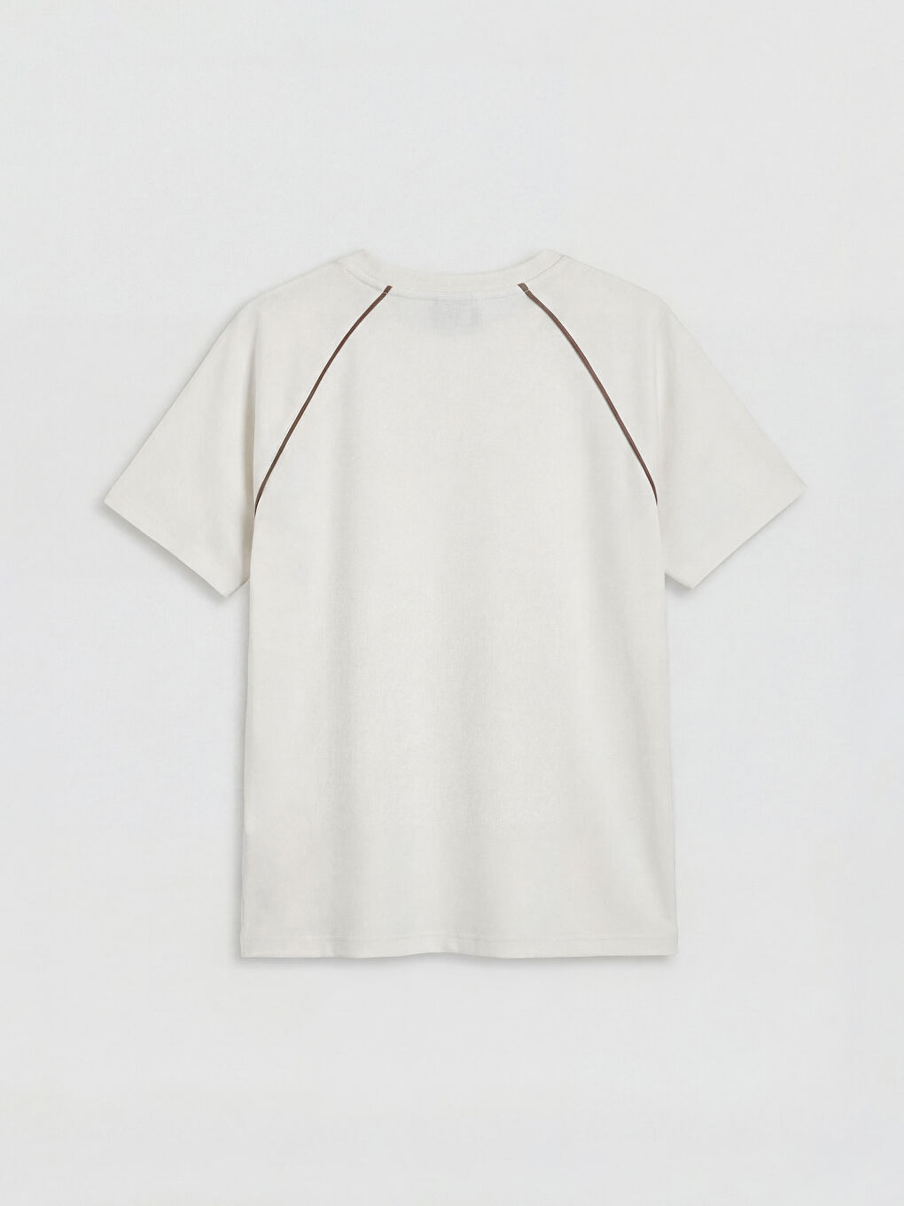 Gri Baskılı Kız Çocuk Soft Touch Tişört-1