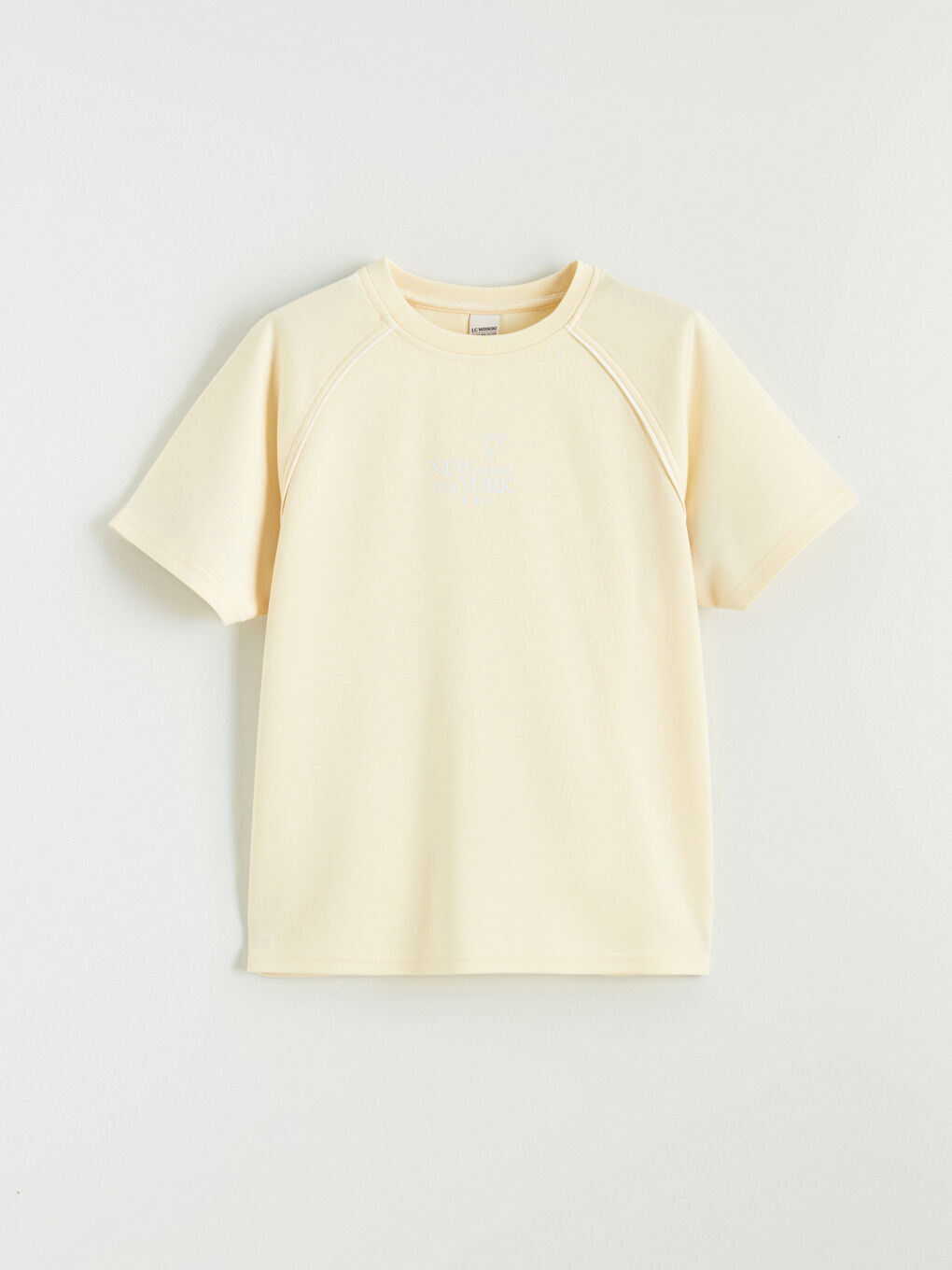 Sarı Baskılı Kız Çocuk Tişört