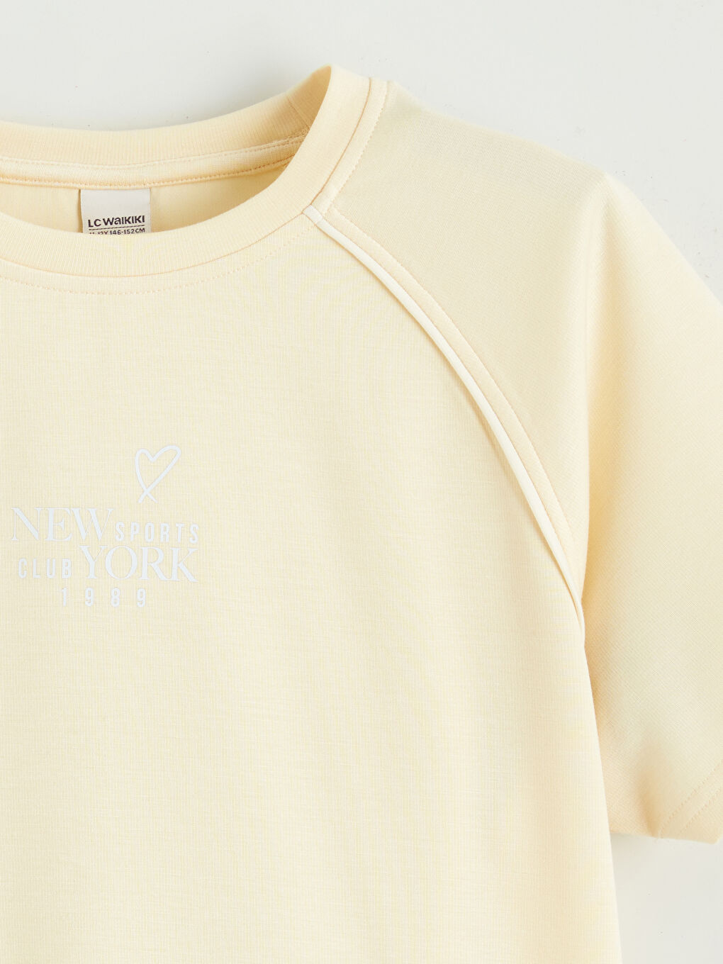 Sarı Baskılı Kız Çocuk Tişört-1