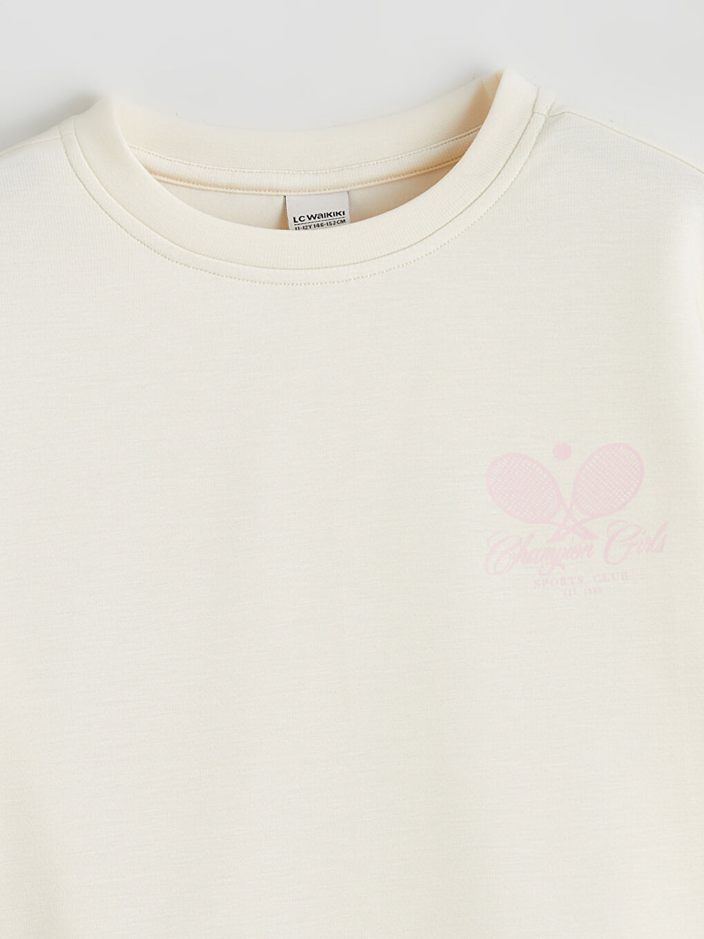 Girls' Crew Neck Printed T-Shirt-1