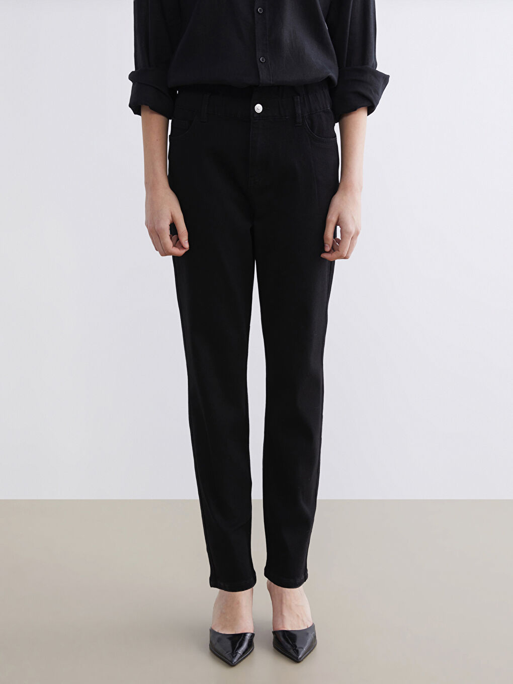 Әйелдер қара Джинсы шалбар-1