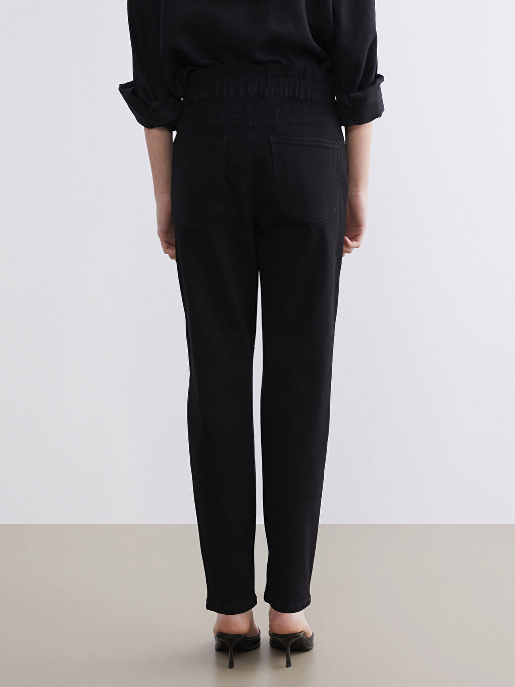 Әйелдер қара Джинсы шалбар-3