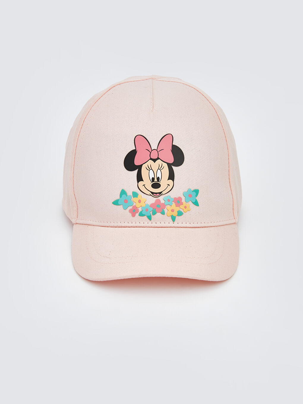 Pembe Minnie Mouse Baskılı Kız Bebek Kep Şapka 