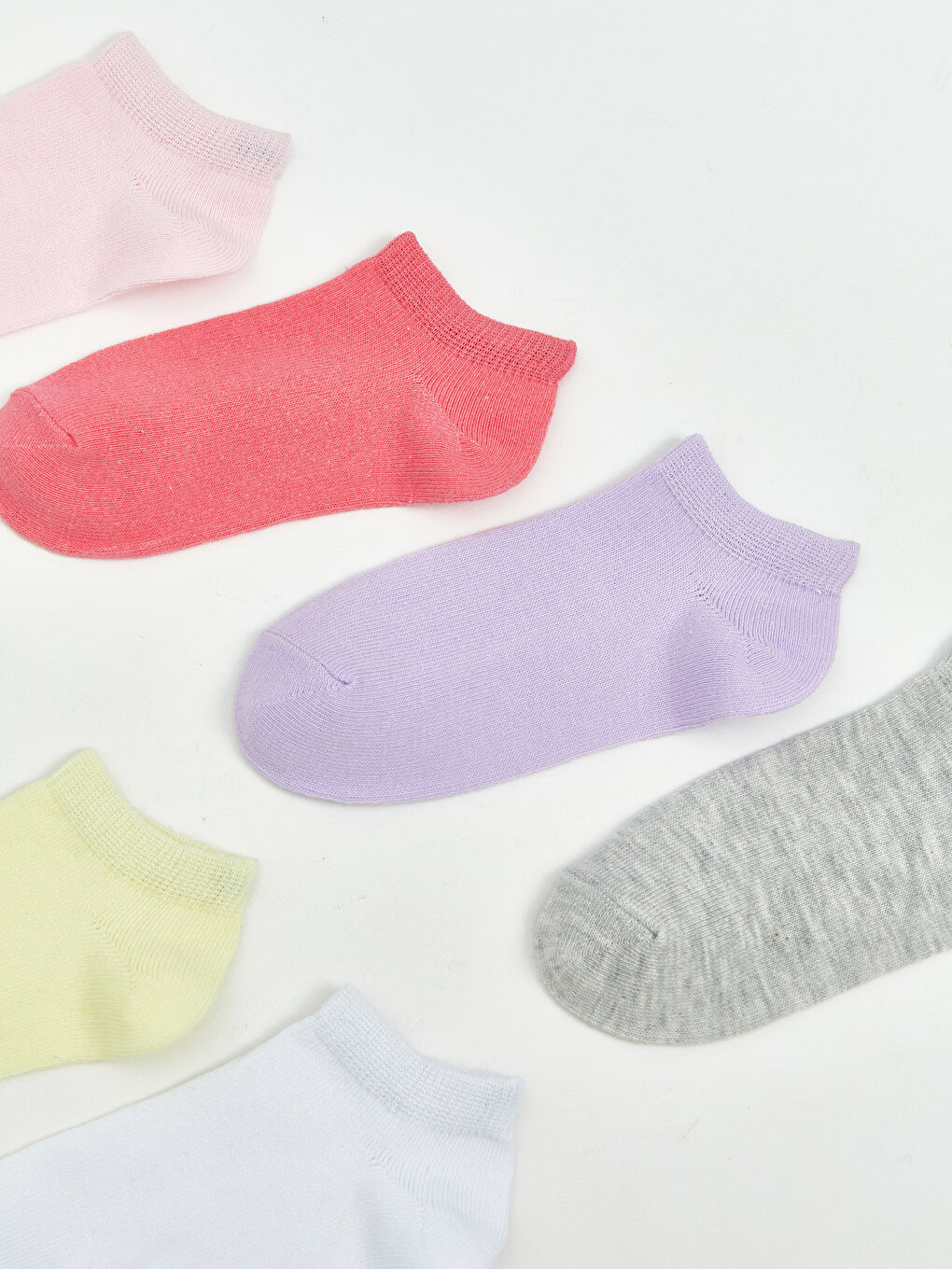 Pembe Basic Kız Çocuk Patik Çorap 7'li-1