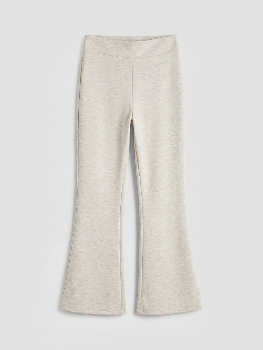 Ekru İspanyol Paça Kız Çocuk Soft Touch Tayt