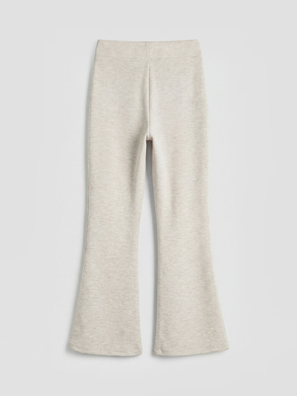 Ekru İspanyol Paça Kız Çocuk Soft Touch Tayt-1