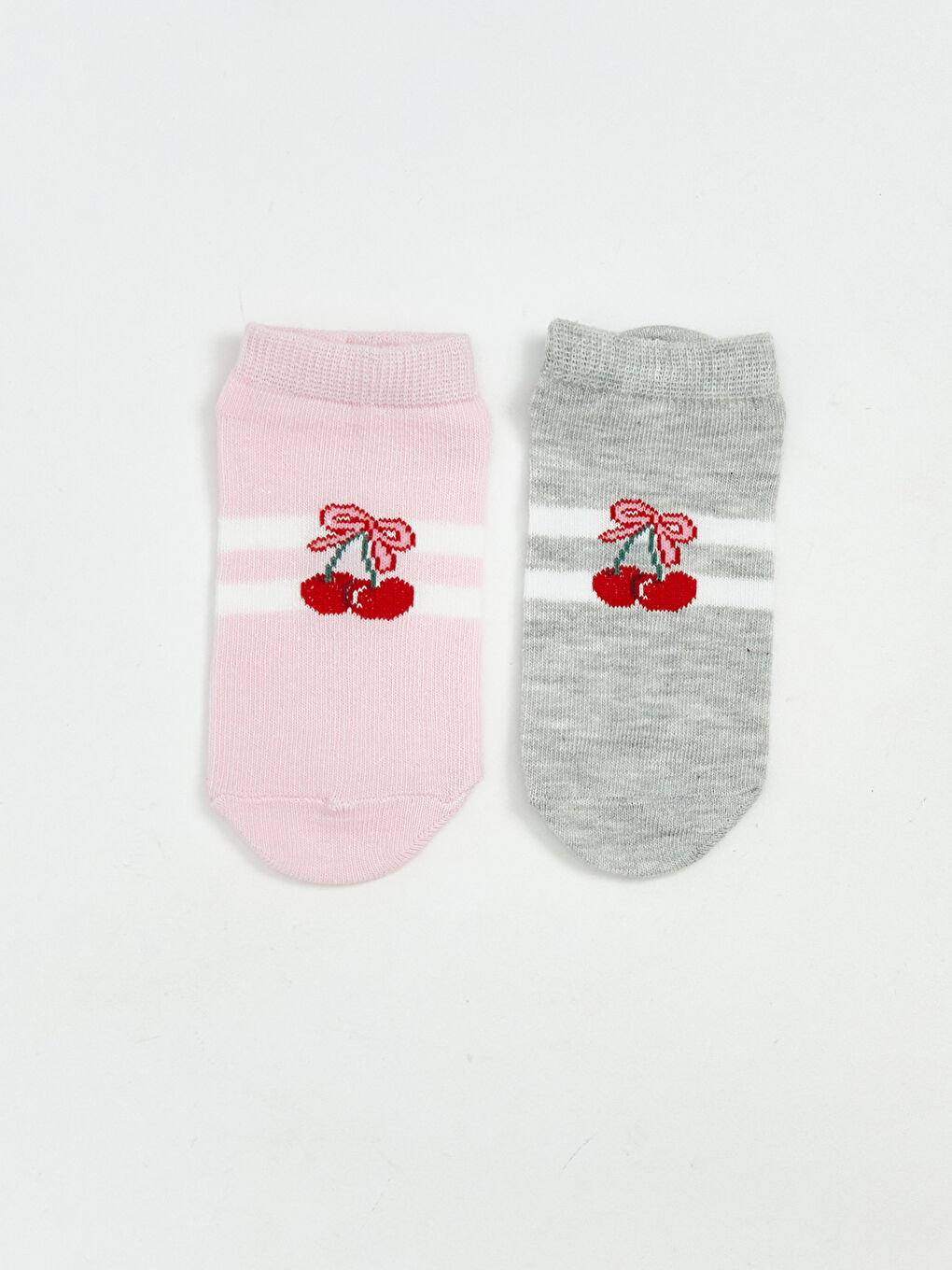 Patterned Girls' Trainer Socks 5 Pack-5