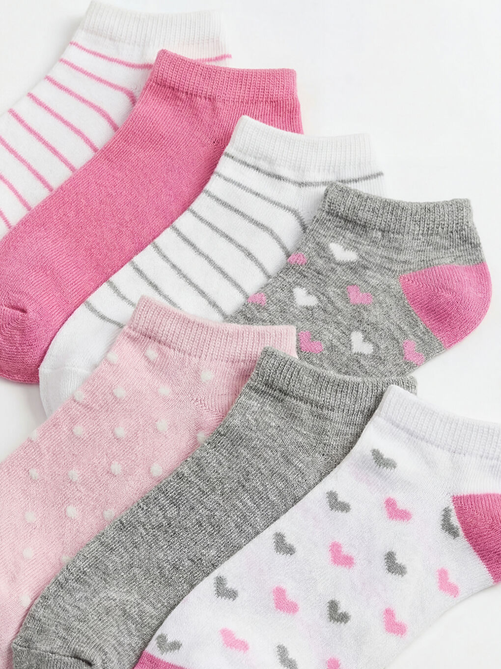 Set de 7 perechi de șosete pentru fete cu modele-1