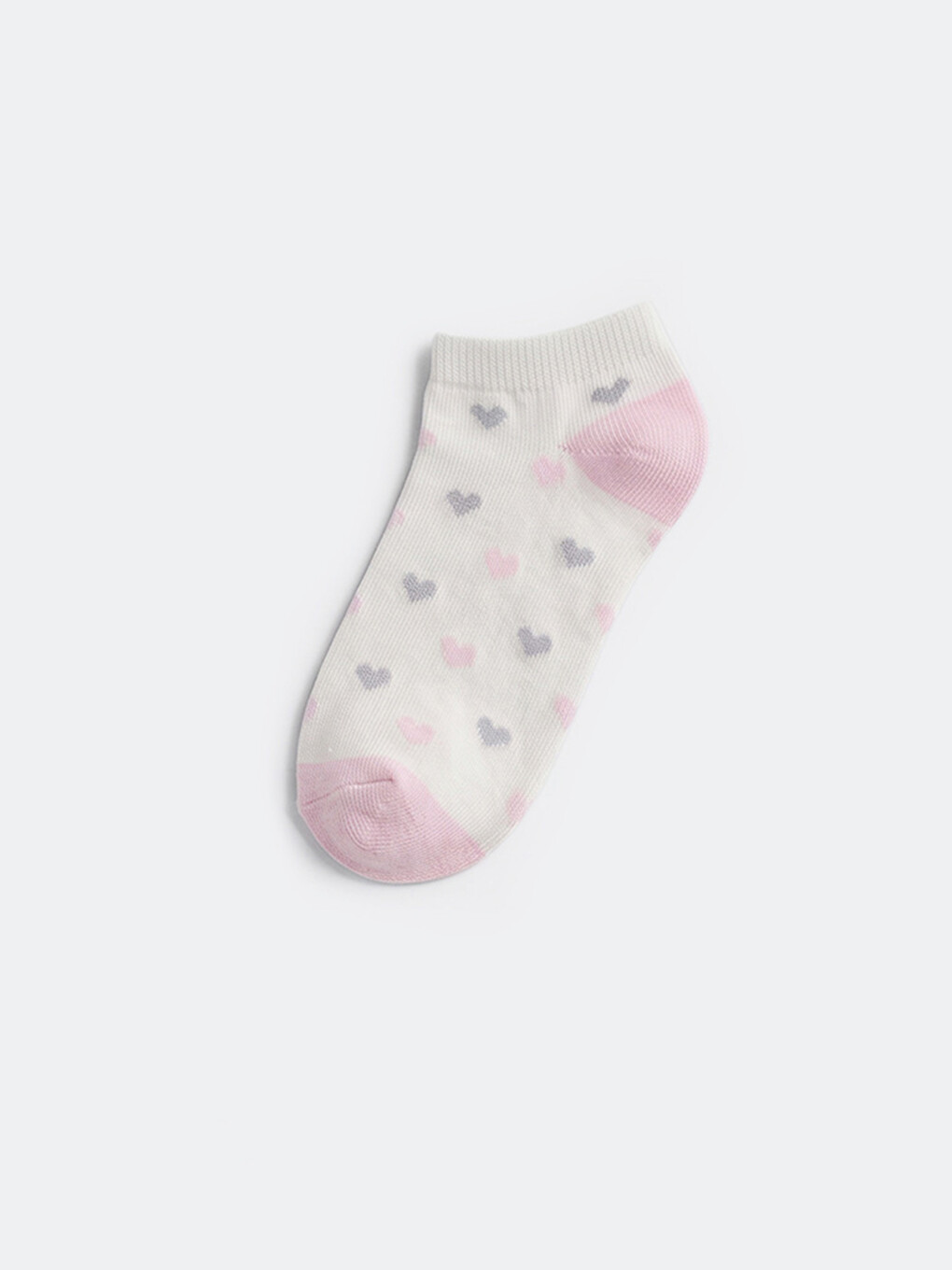 Patterned Girls' Trainer Socks 7 Pack-1