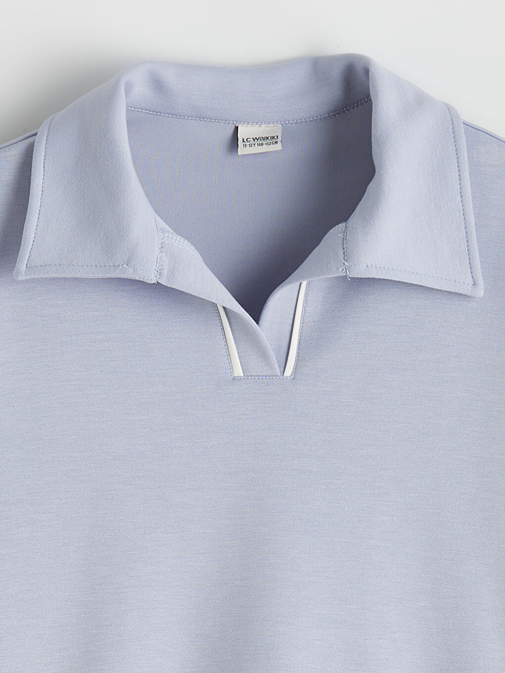 Lila Polo Yaka Kız Çocuk Soft Touch Sweatshirt ve Eşofman Altı-2