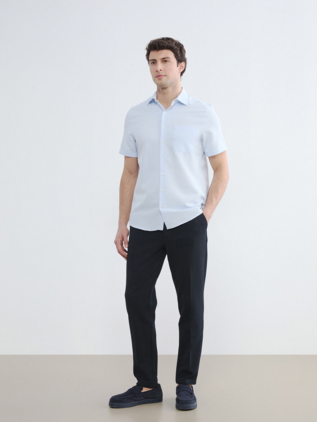 Regular Fit Gemustertes Herrenhemd-1